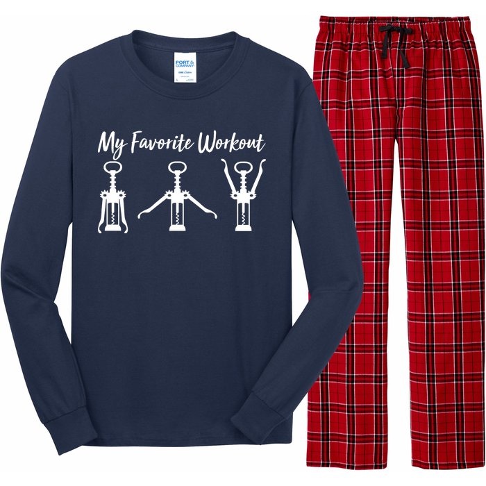 My Favorite Workout Wine Lover Long Sleeve Pajama Set