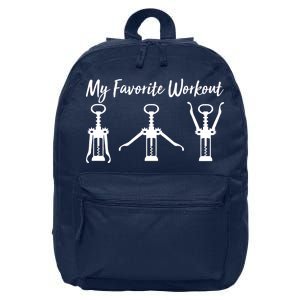 My Favorite Workout Wine Lover 16 in Basic Backpack