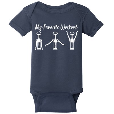 My Favorite Workout Wine Lover Baby Bodysuit