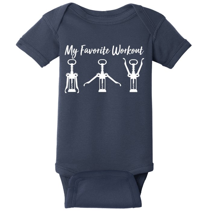 My Favorite Workout Wine Lover Baby Bodysuit