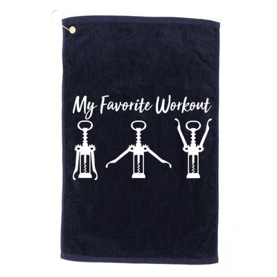My Favorite Workout Wine Lover Golf Towel