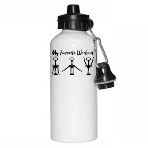 My Favorite Workout Wine Lover Aluminum Water Bottle