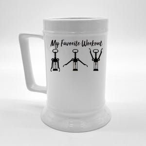 My Favorite Workout Wine Lover Beer Stein