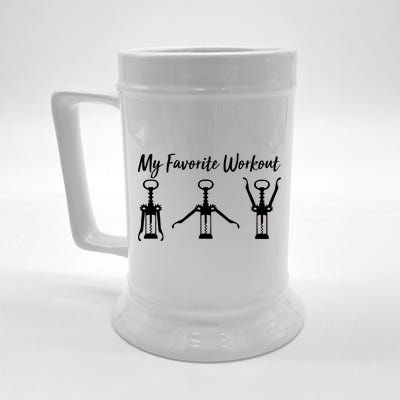 My Favorite Workout Wine Lover Beer Stein