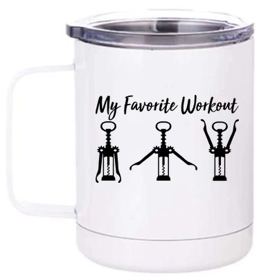 My Favorite Workout Wine Lover 12 oz Stainless Steel Tumbler Cup