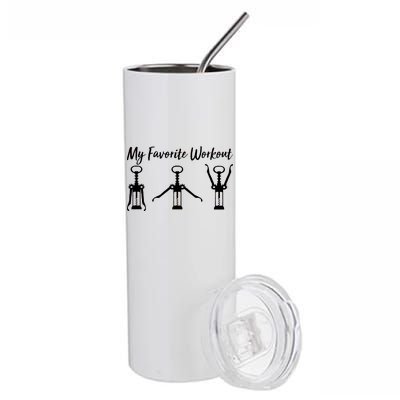 My Favorite Workout Wine Lover Stainless Steel Tumbler