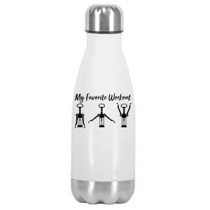 My Favorite Workout Wine Lover Stainless Steel Insulated Water Bottle