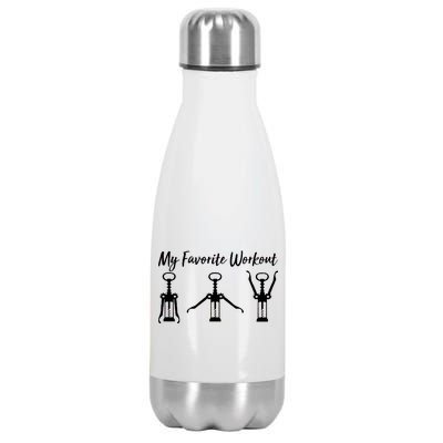 My Favorite Workout Wine Lover Stainless Steel Insulated Water Bottle