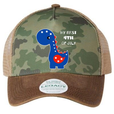 My First 4th of July Cute Dinosaur Legacy Tie Dye Trucker Hat