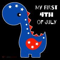 My First 4th of July Cute Dinosaur Impact Tech Backpack