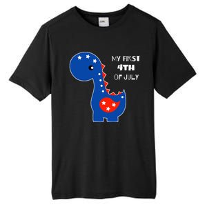 My First 4th of July Cute Dinosaur Tall Fusion ChromaSoft Performance T-Shirt