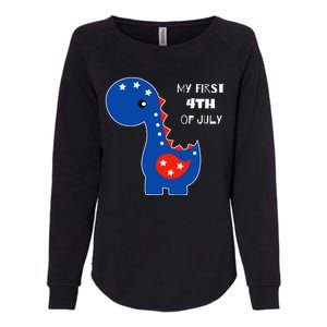 My First 4th of July Cute Dinosaur Womens California Wash Sweatshirt