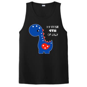 My First 4th of July Cute Dinosaur PosiCharge Competitor Tank