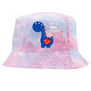 My First 4th of July Cute Dinosaur Tie-Dyed Bucket Hat