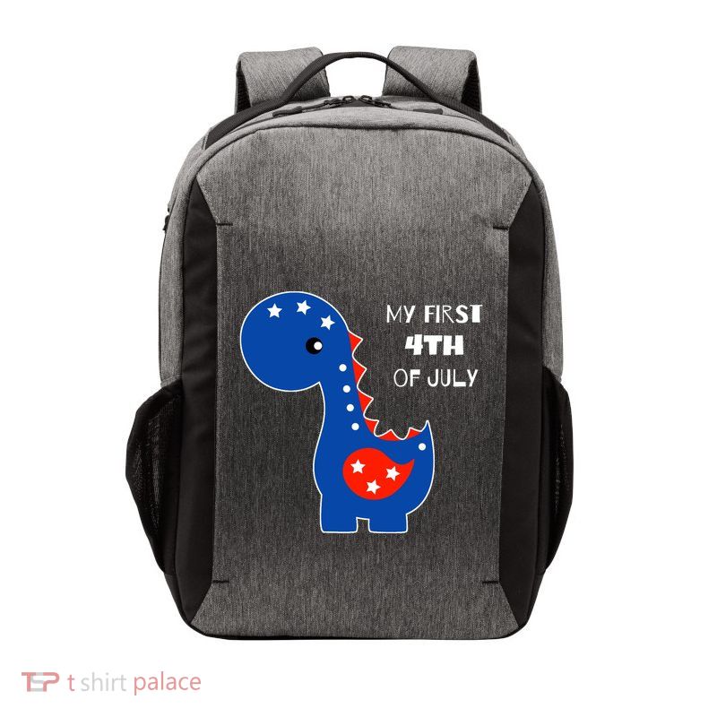 My First 4th of July Cute Dinosaur Vector Backpack