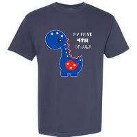 My First 4th of July Cute Dinosaur Garment-Dyed Heavyweight T-Shirt