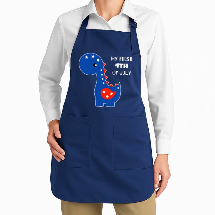 My First 4th of July Cute Dinosaur Apron