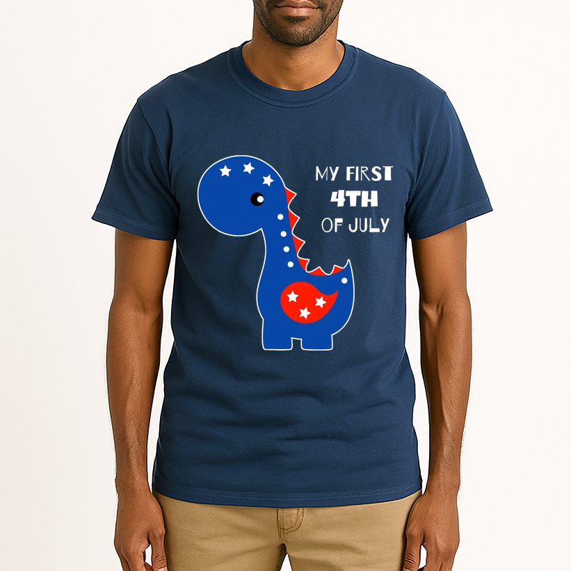My First 4th of July Cute Dinosaur Tall T-Shirt