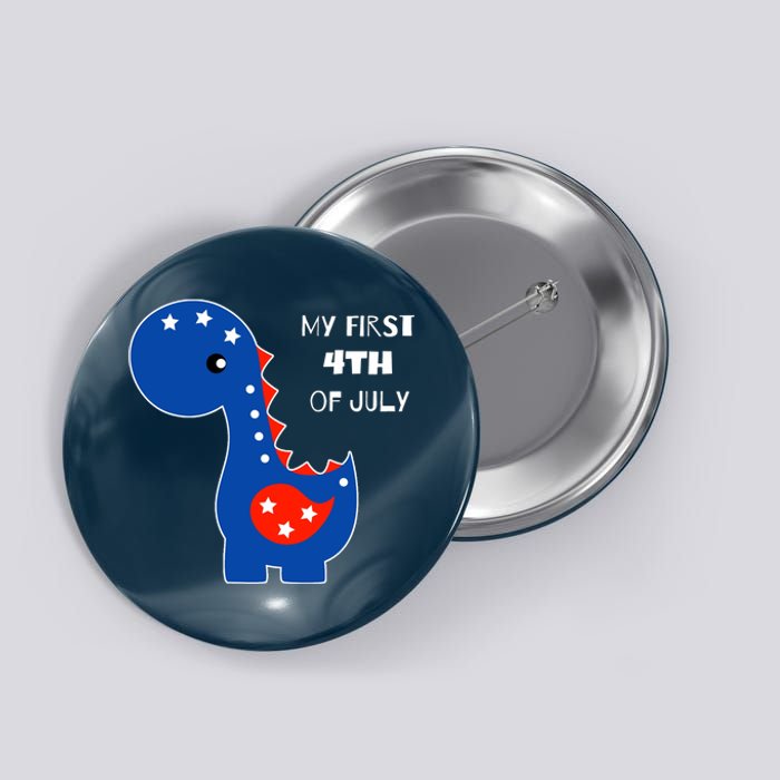 My First 4th of July Cute Dinosaur Button