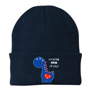 My First 4th of July Cute Dinosaur Knit Cap Winter Beanie