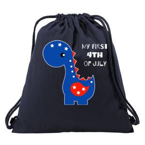 My First 4th of July Cute Dinosaur Drawstring Bag