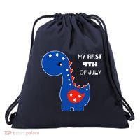 My First 4th of July Cute Dinosaur Drawstring Bag