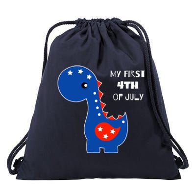 My First 4th of July Cute Dinosaur Drawstring Bag