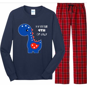 My First 4th of July Cute Dinosaur Long Sleeve Pajama Set