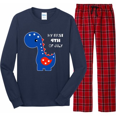 My First 4th of July Cute Dinosaur Long Sleeve Pajama Set