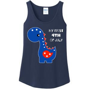 My First 4th of July Cute Dinosaur Ladies Essential Tank