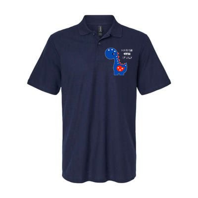 My First 4th of July Cute Dinosaur Softstyle Adult Sport Polo