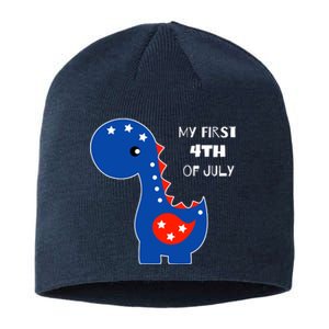 My First 4th of July Cute Dinosaur Sustainable Beanie