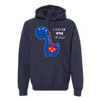 My First 4th of July Cute Dinosaur Premium Hoodie