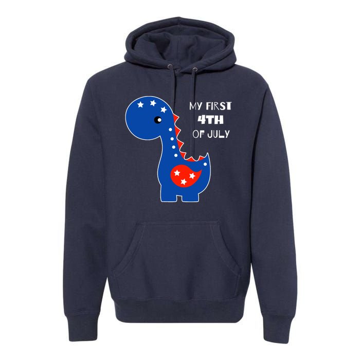 My First 4th of July Cute Dinosaur Premium Hoodie