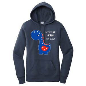 My First 4th of July Cute Dinosaur Women's Pullover Hoodie