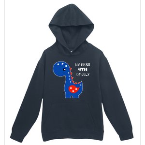 My First 4th of July Cute Dinosaur Urban Pullover Hoodie