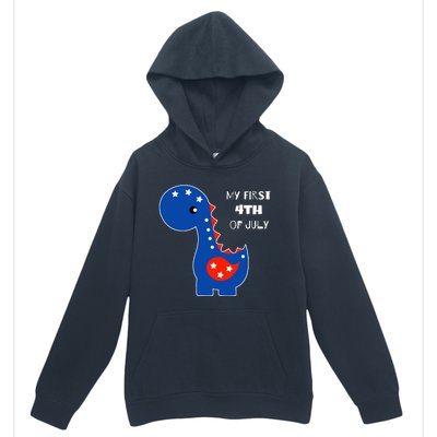 My First 4th of July Cute Dinosaur Urban Pullover Hoodie