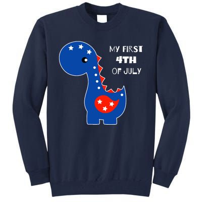 My First 4th of July Cute Dinosaur Tall Sweatshirt