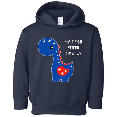 My First 4th of July Cute Dinosaur Toddler Hoodie