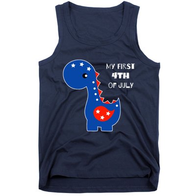 My First 4th of July Cute Dinosaur Tank Top
