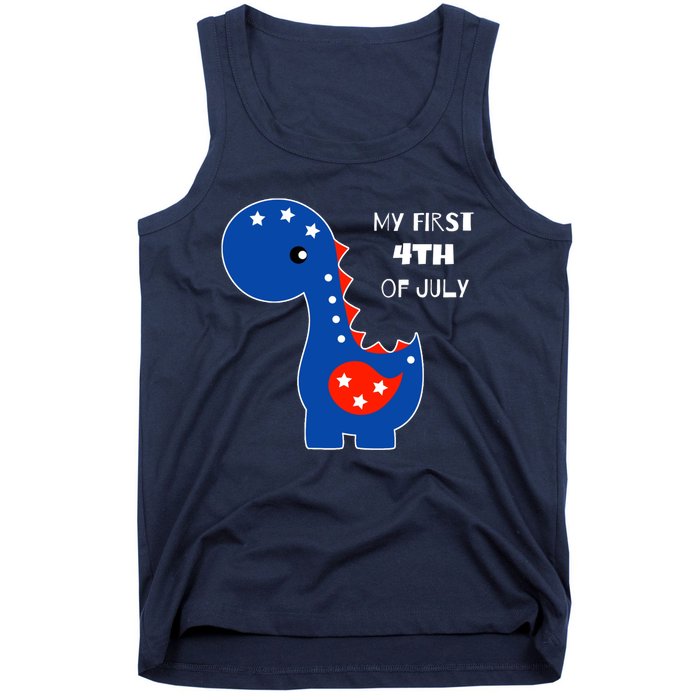 My First 4th of July Cute Dinosaur Tank Top