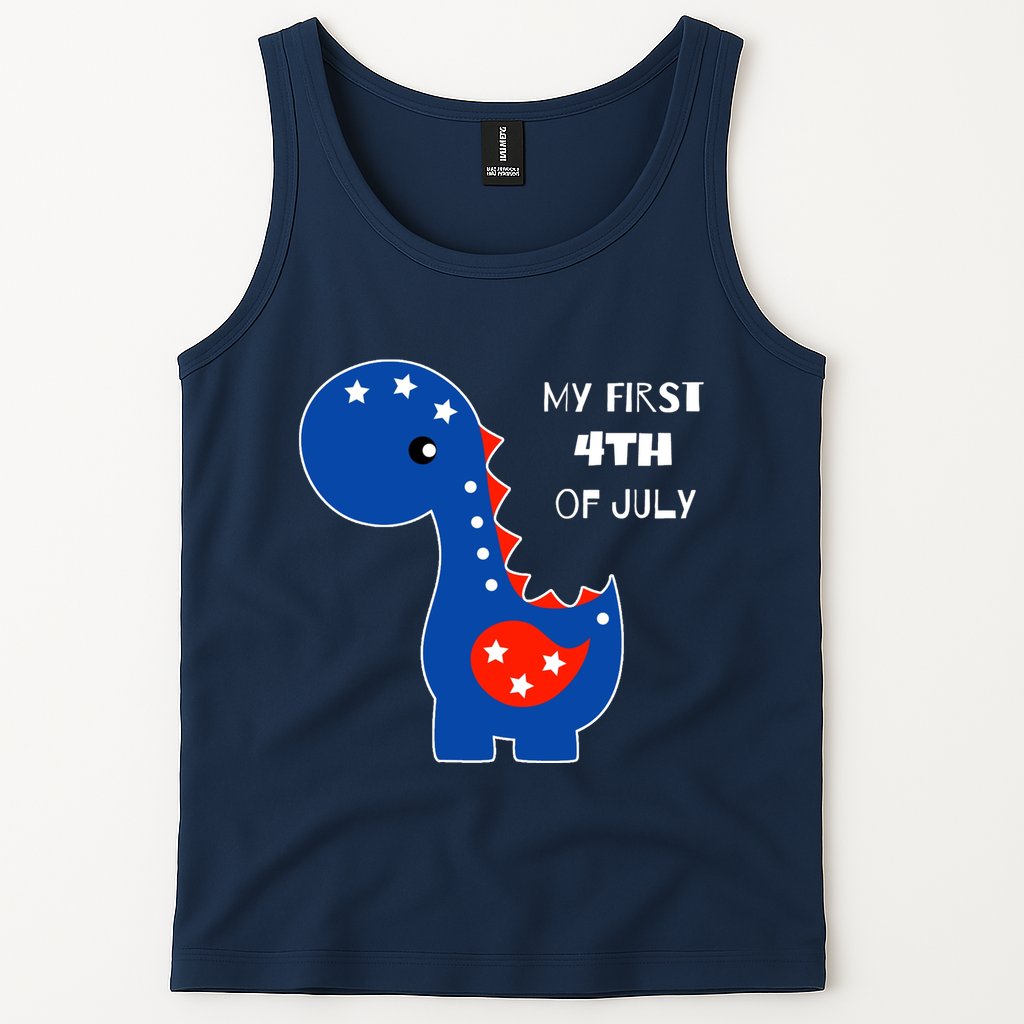 My First 4th of July Cute Dinosaur Tank Top