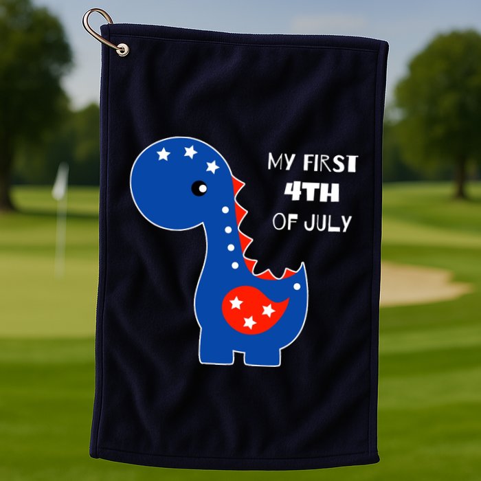 My First 4th of July Cute Dinosaur Golf Towel