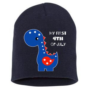 My First 4th of July Cute Dinosaur Short Acrylic Beanie