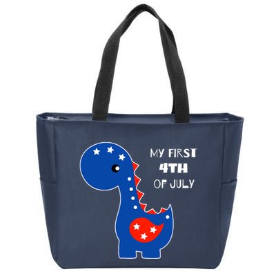 My First 4th of July Cute Dinosaur Zip Tote Bag