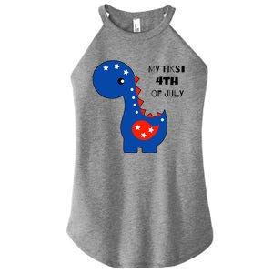 My First 4th of July Cute Dinosaur Women's Perfect Tri Rocker Tank