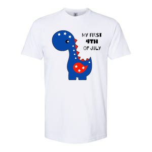 My First 4th of July Cute Dinosaur Softstyle® CVC T-Shirt