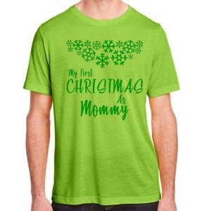 My First Christmas As Mommy Adult ChromaSoft Performance T-Shirt