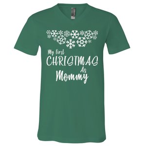 My First Christmas As Mommy V-Neck T-Shirt