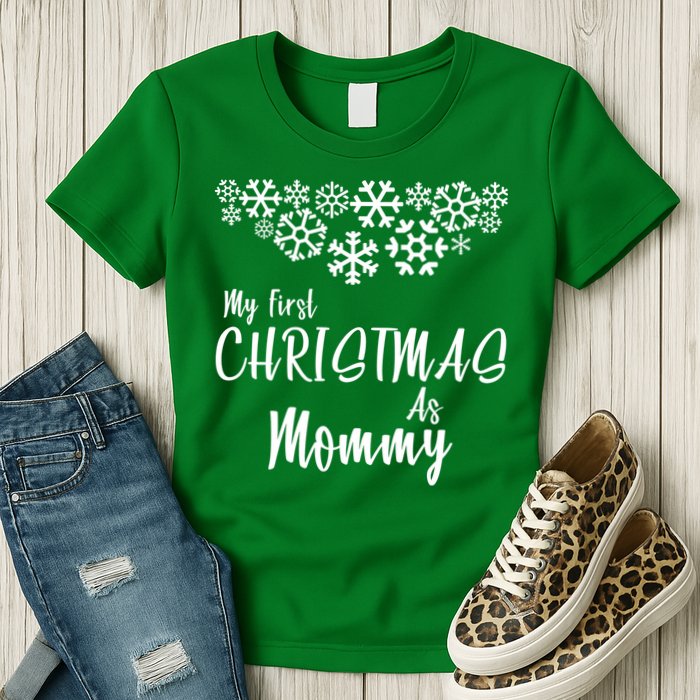 My First Christmas As Mommy Womens T-Shirt